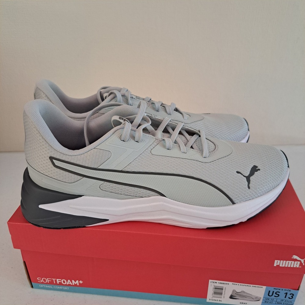 PUMA Disperse Sneaker Mens 13 Gray New Mesh Training Athletic 1227-735